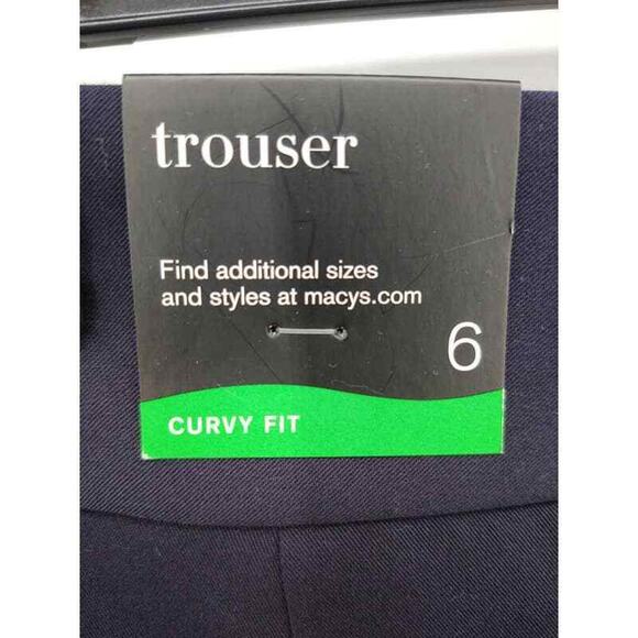 NWT Alfani everyday trouser navy blue in size 6 Work Casual - Picture 4 of 5